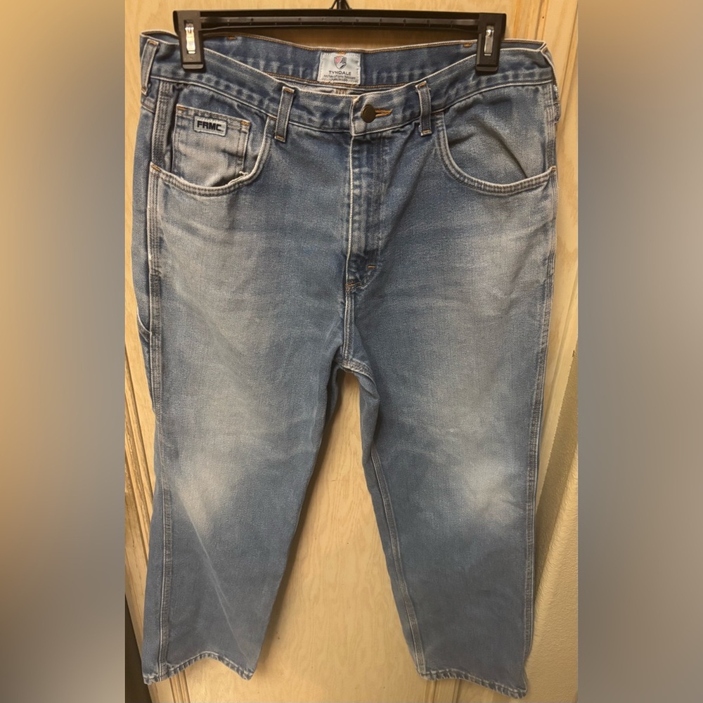 Tyndale FR Jeans Mens 38x30 Blue Denim Carpenter Arc‎ Rated CAT 2 F290T READ